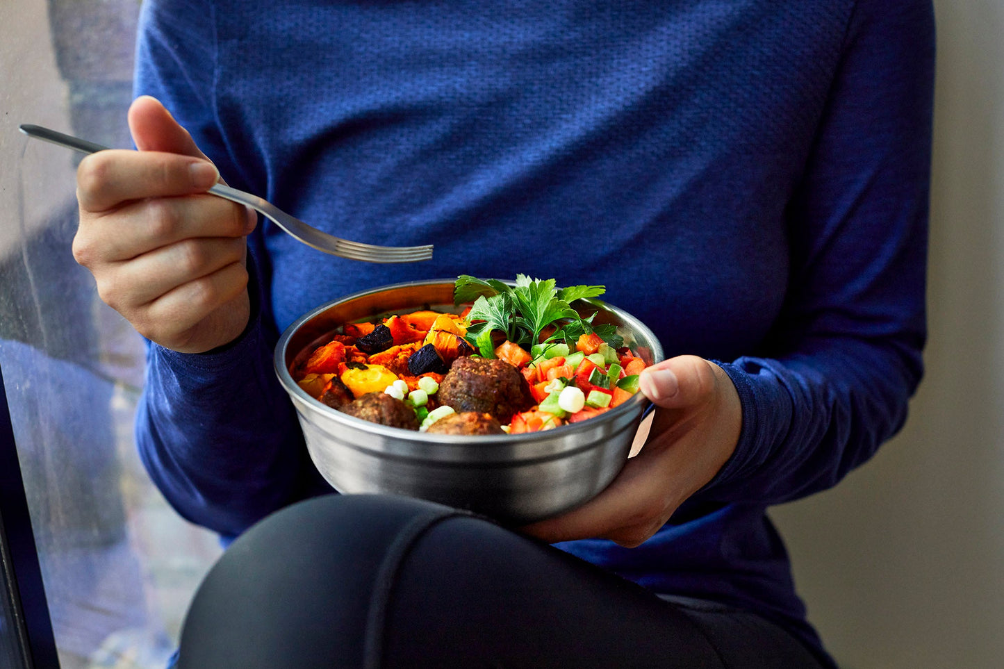 Bol de préparation de repas en acier inoxydable Black+Blum
