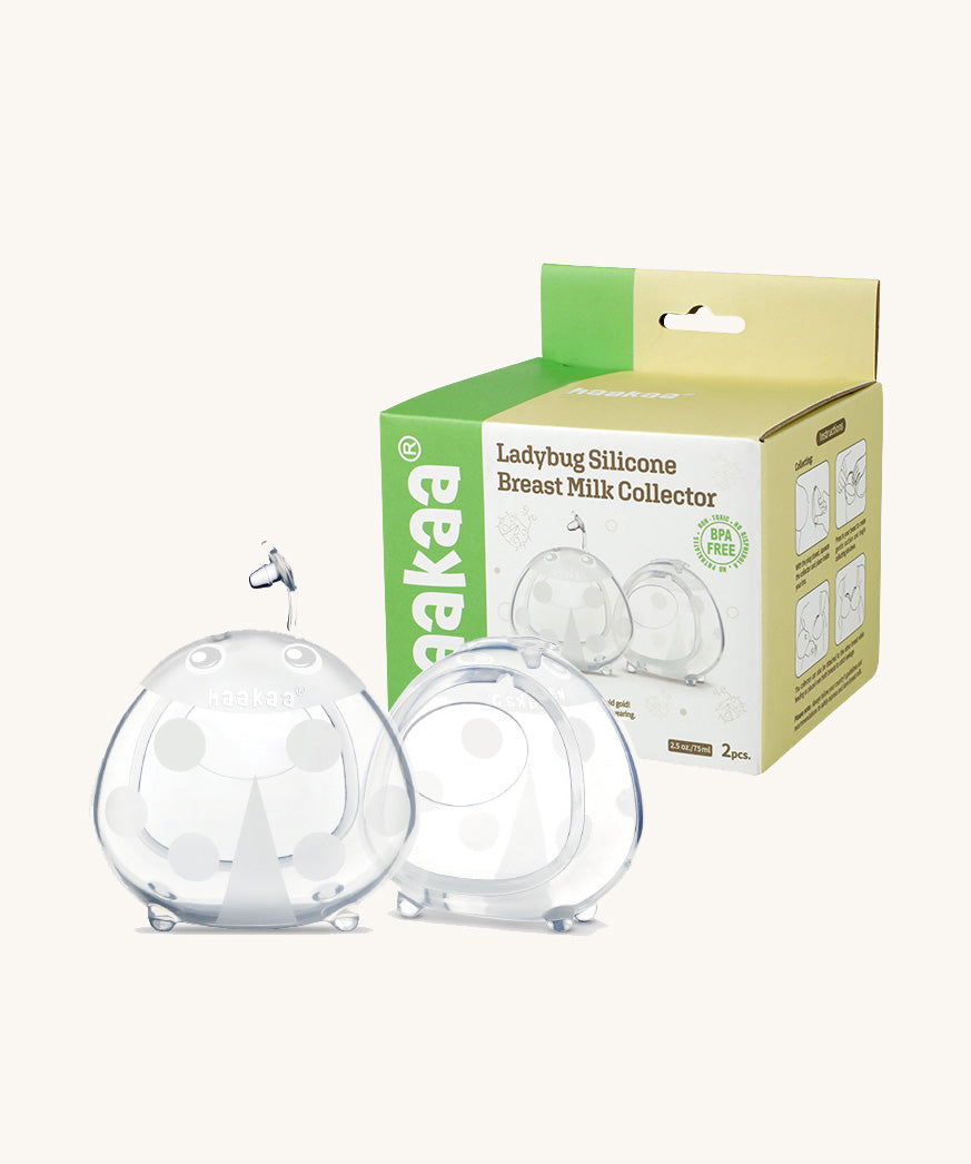 Haakaa Ladybug Breast Milk Collector 2 Pack & Storage Bag - 75ml