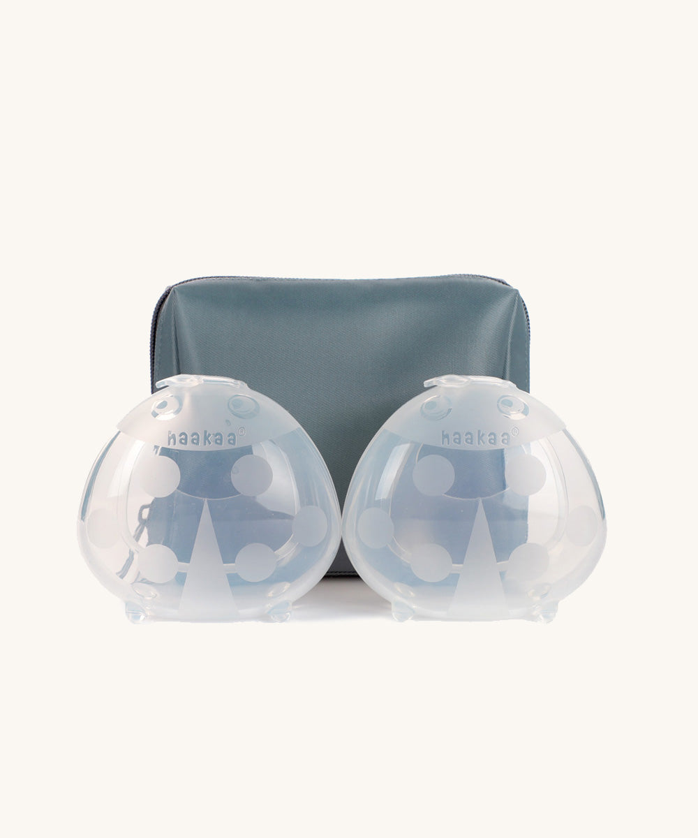 Haakaa Ladybug Breast Milk Collector 2 Pack & Storage Bag - 75ml
