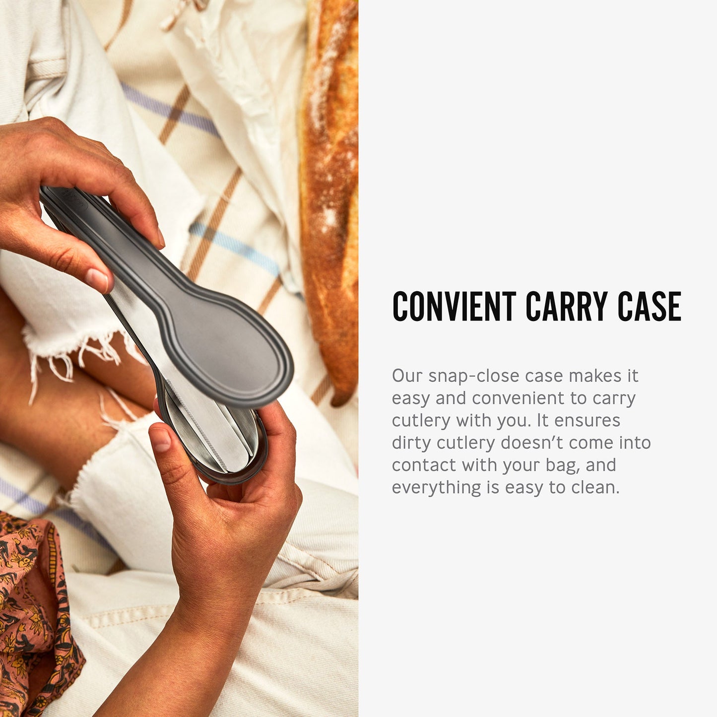 Ensemble de couverts de voyage en acier inoxydable Black+Blum