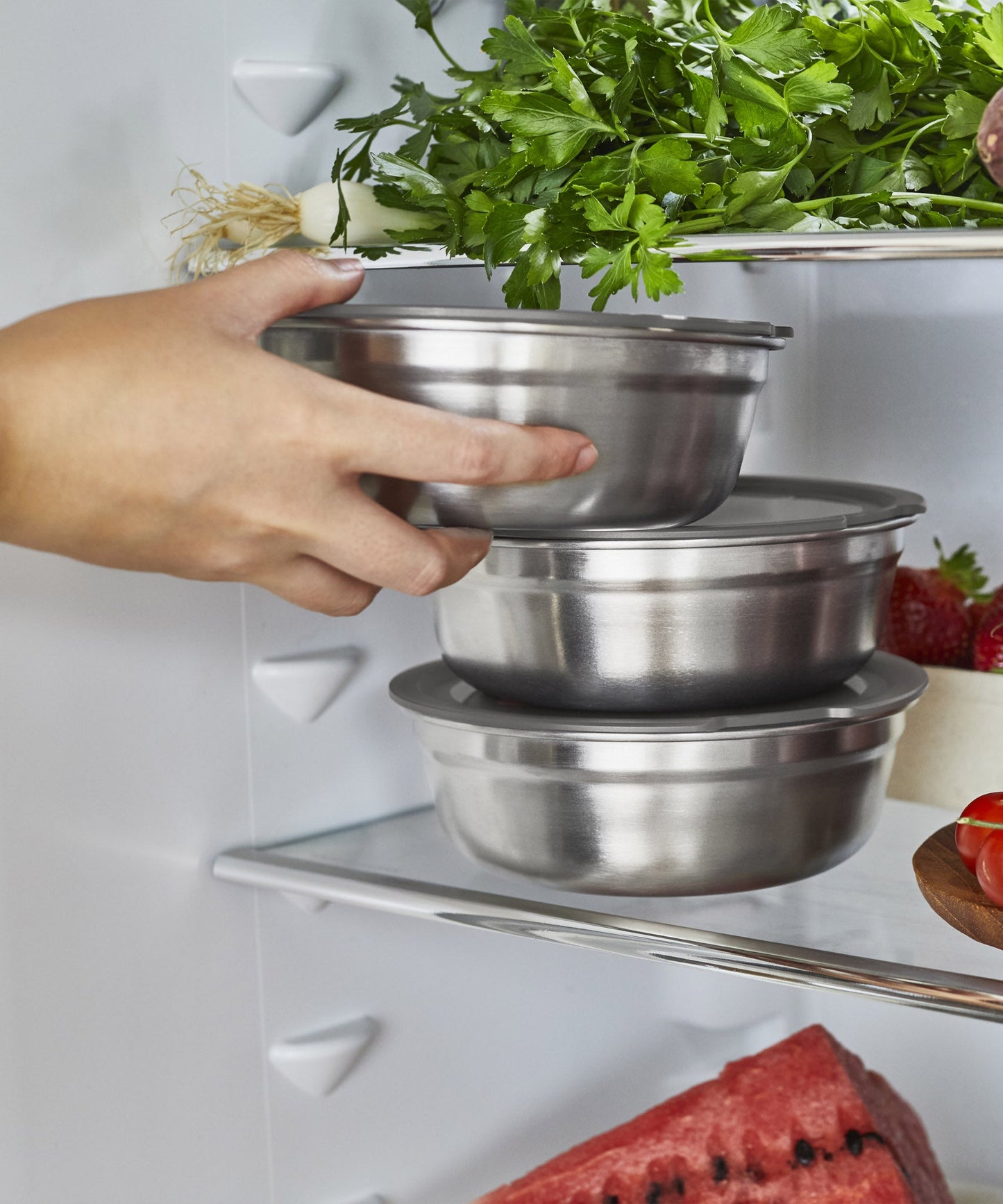 Bol de préparation de repas en acier inoxydable Black+Blum